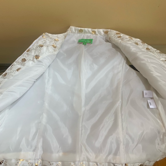 Pappagallo women's M white vest with gold seashells full zip - Picture 4 of 9